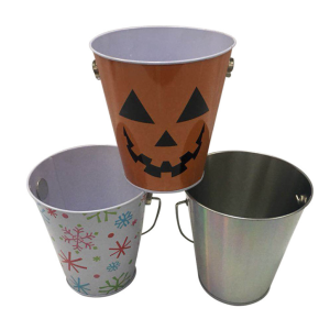 Tin Bucket As Gift Container Halloween